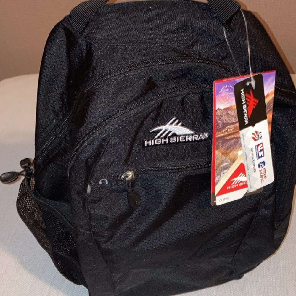 High Sierra Backpack/Samsill Padfolio w/ Calculator/Polly expanding file.